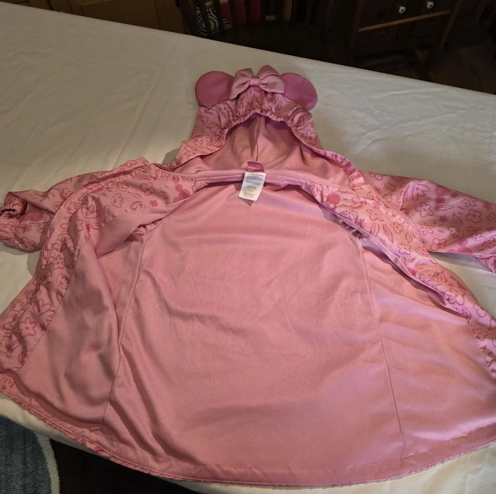 Disney Pink Minnie Mouse Hooded Jacket 3T